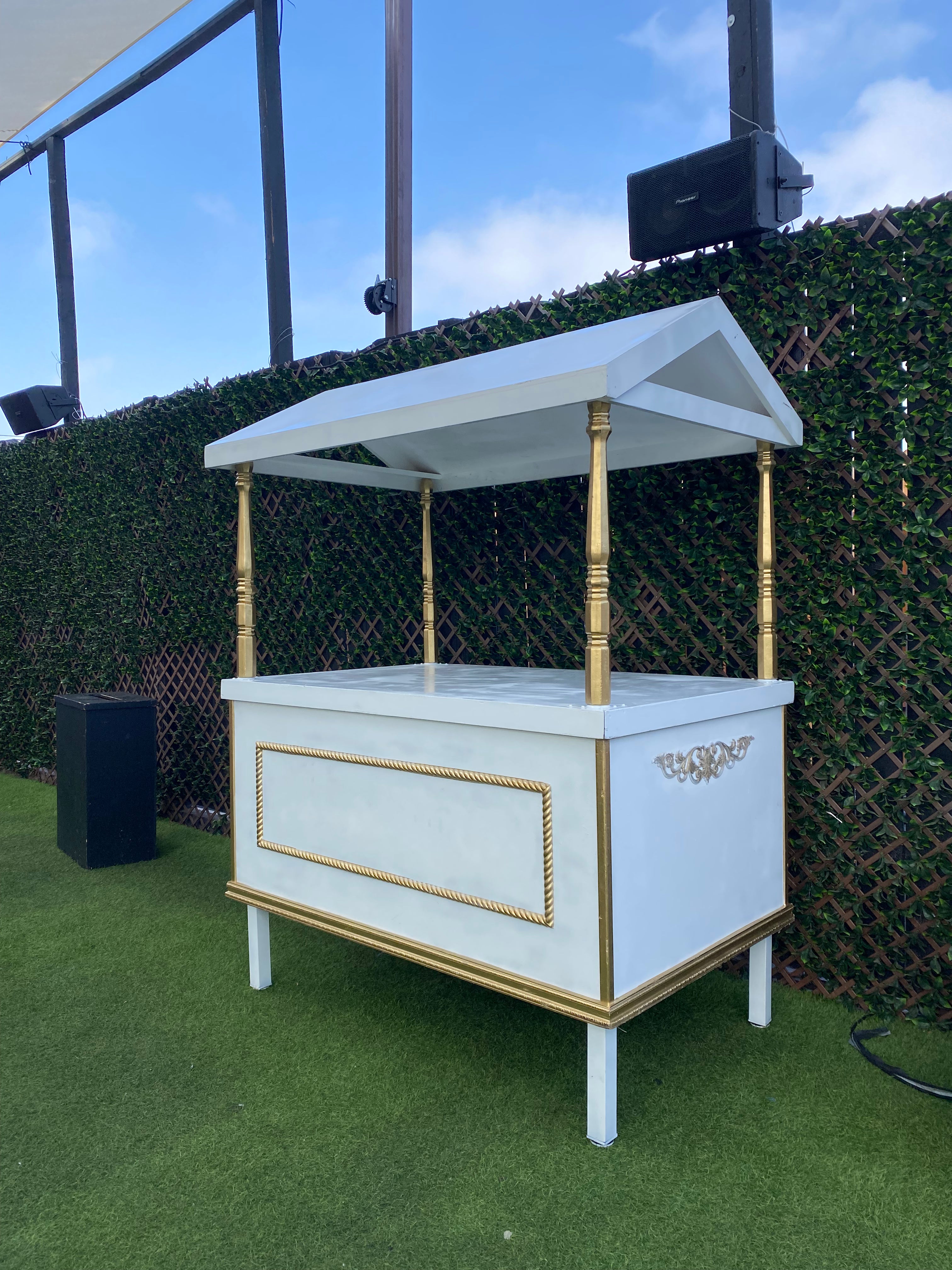 White & Gold Dessert Cart