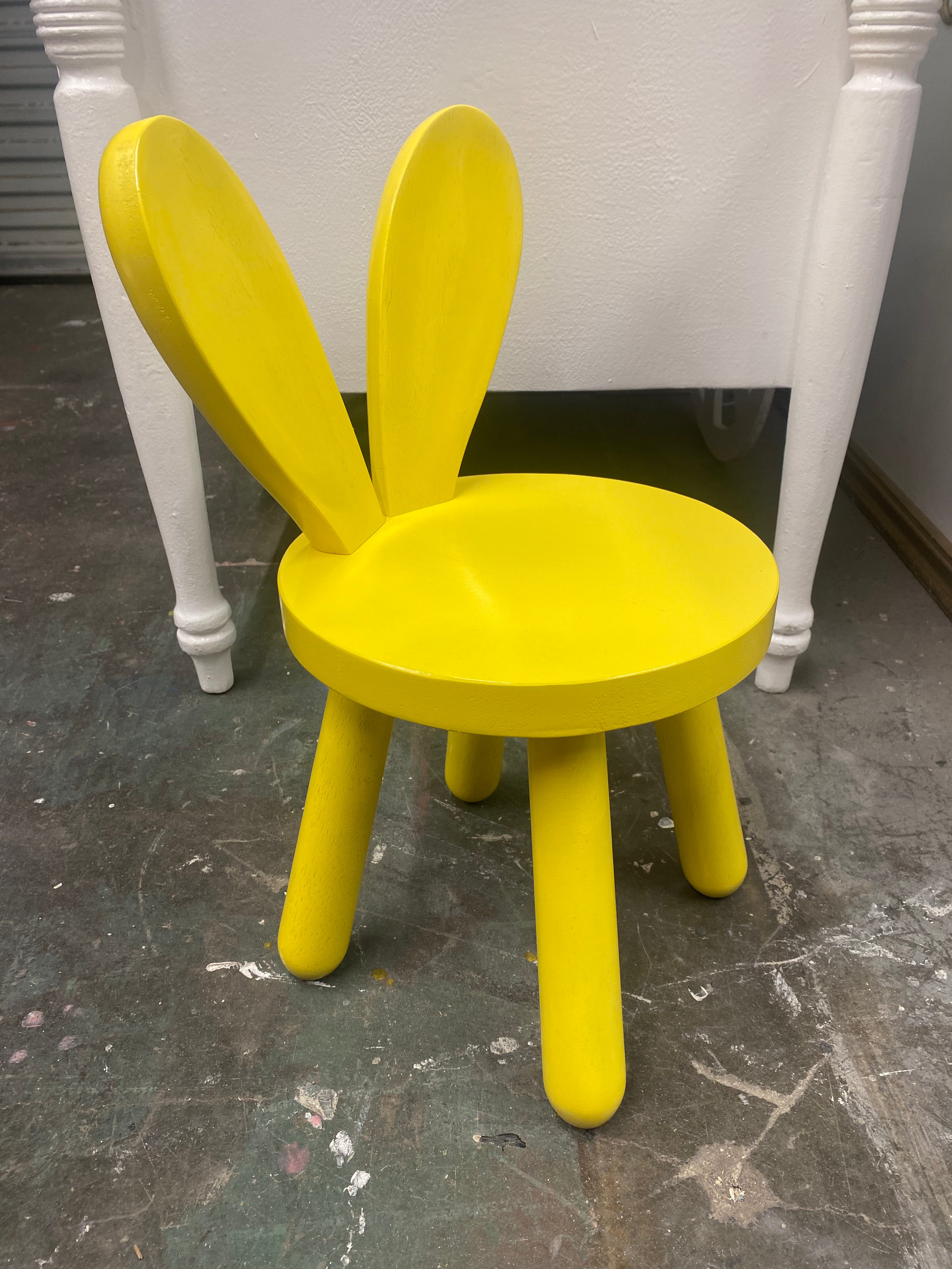 Kids Yellow Bunny Chair