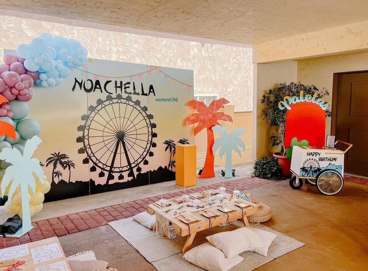 Light Pink Palm Tree Wood Cut Out Standee