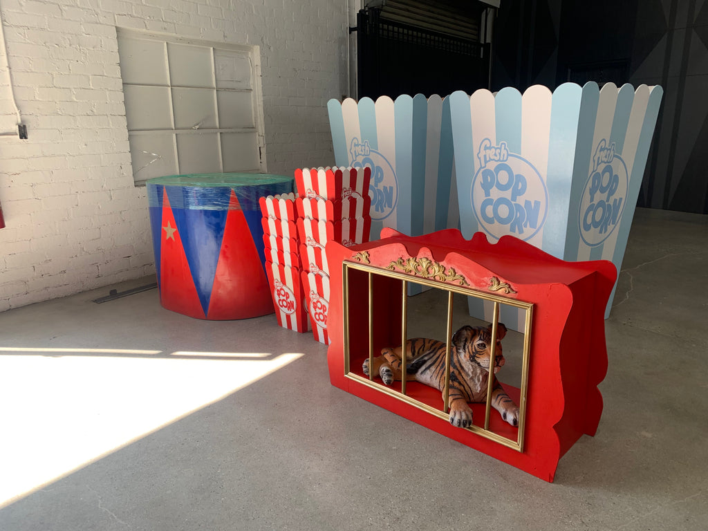 Giant Blue Popcorn Box