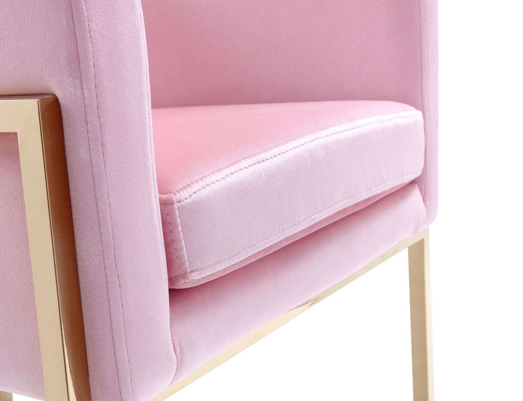 Kids Light Pink Modern Velvet Sofa