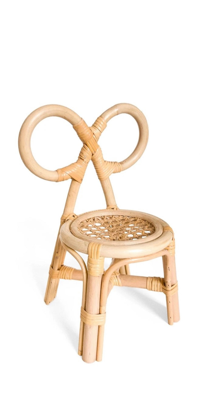 Kids Rattan Bow Chair