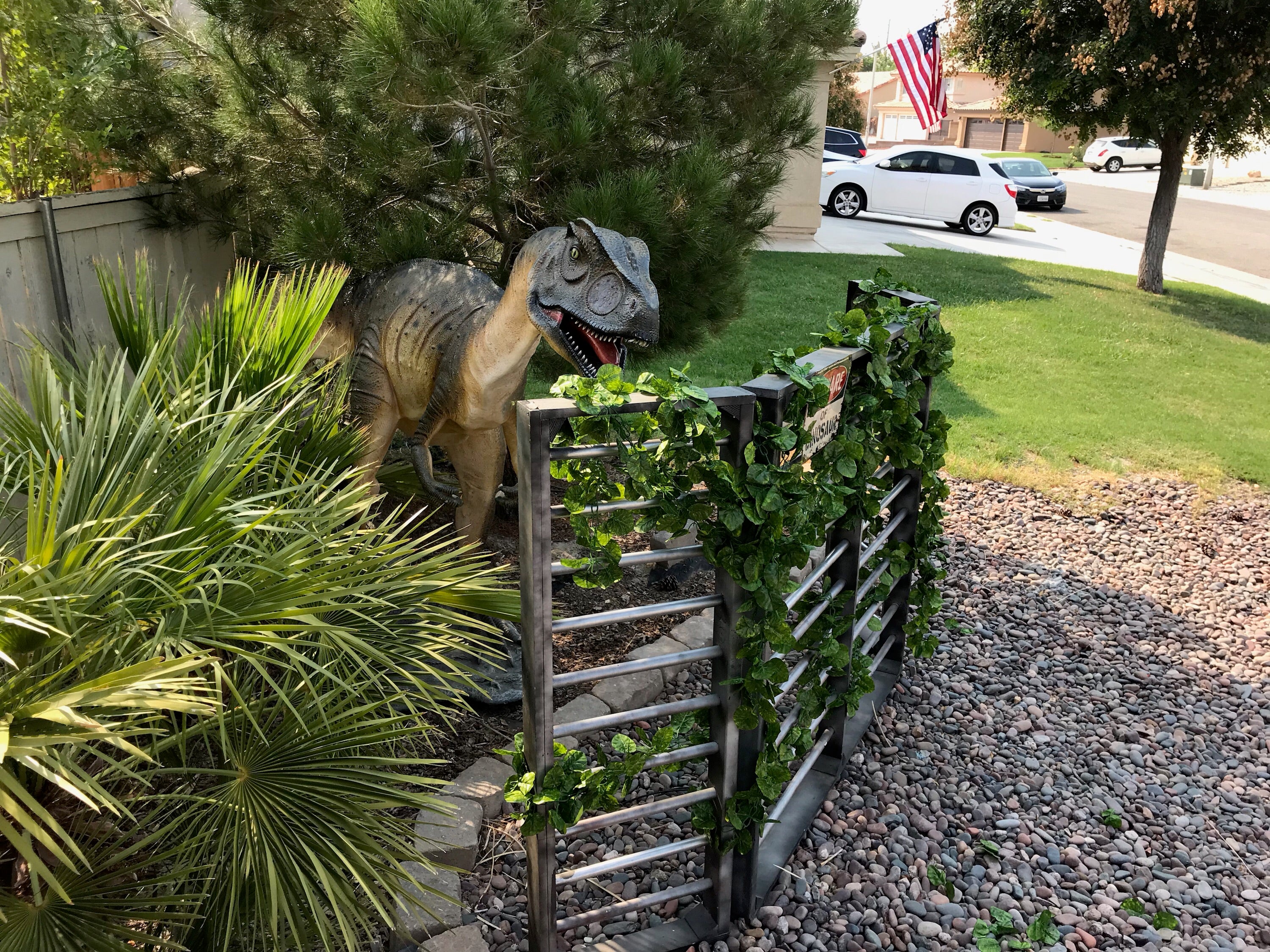 Beware Of The Dinosaurs Tri-fold Gate