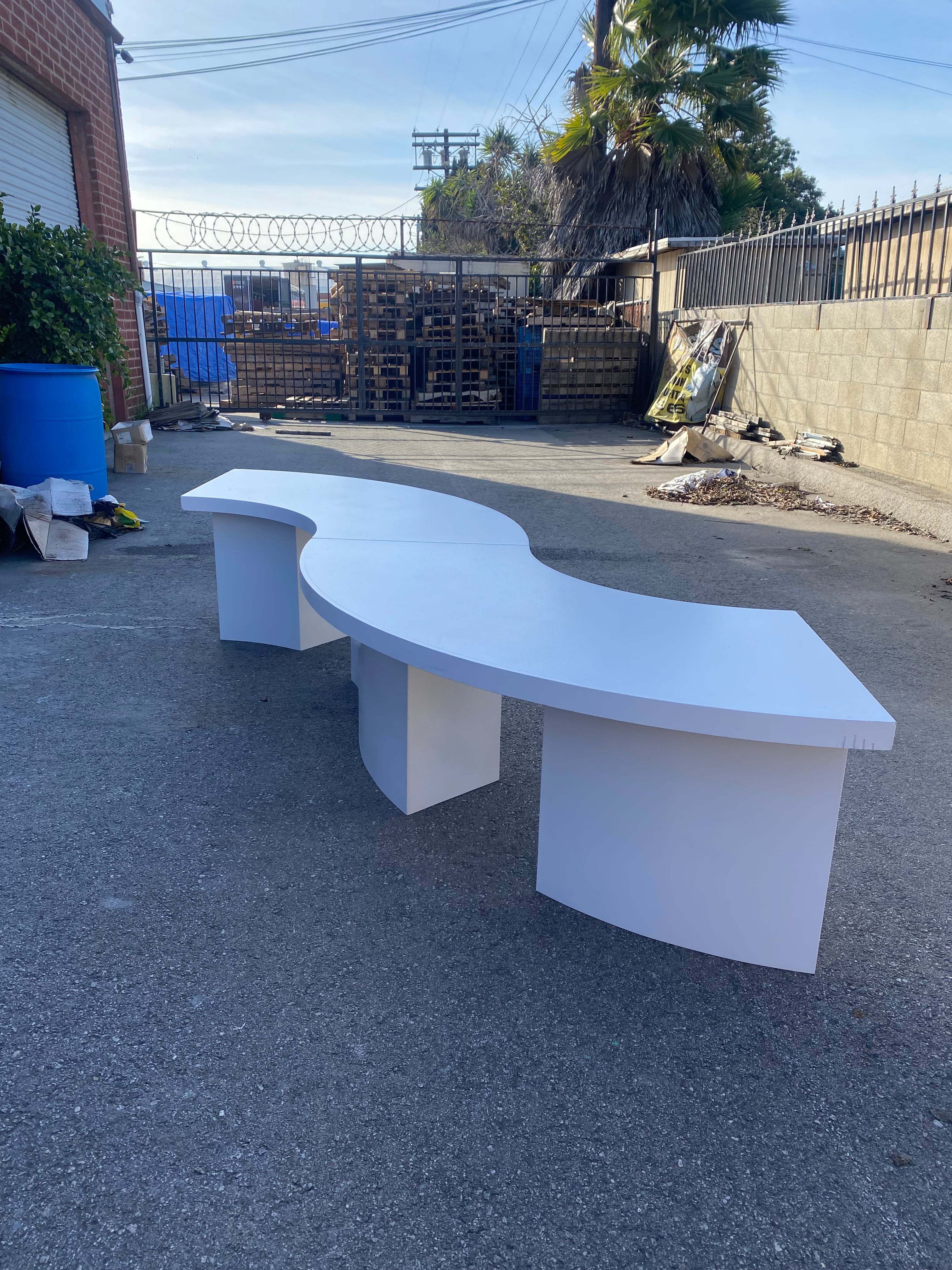 Kids White Serpentine Table