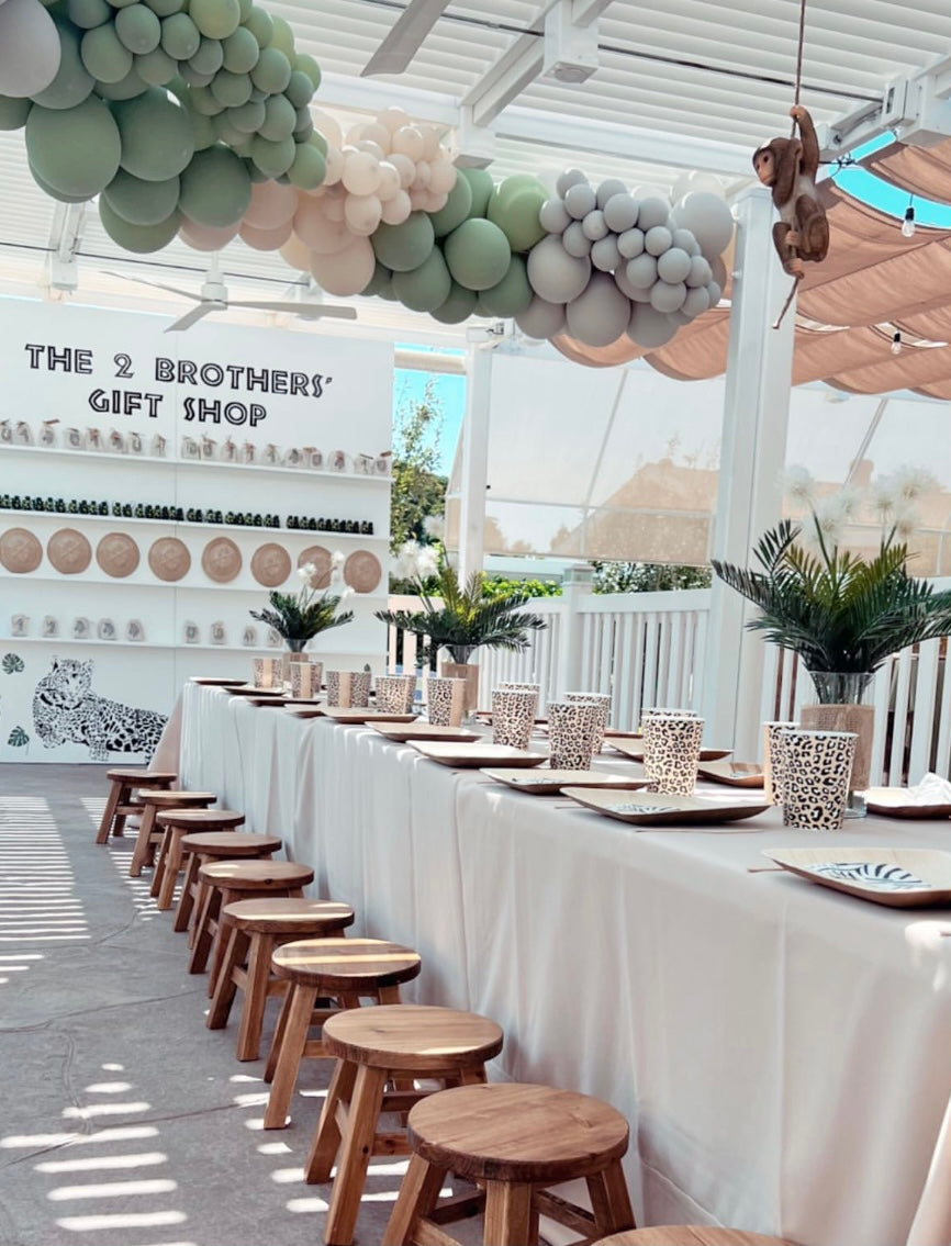 Kids Brown Round Wooden Stool