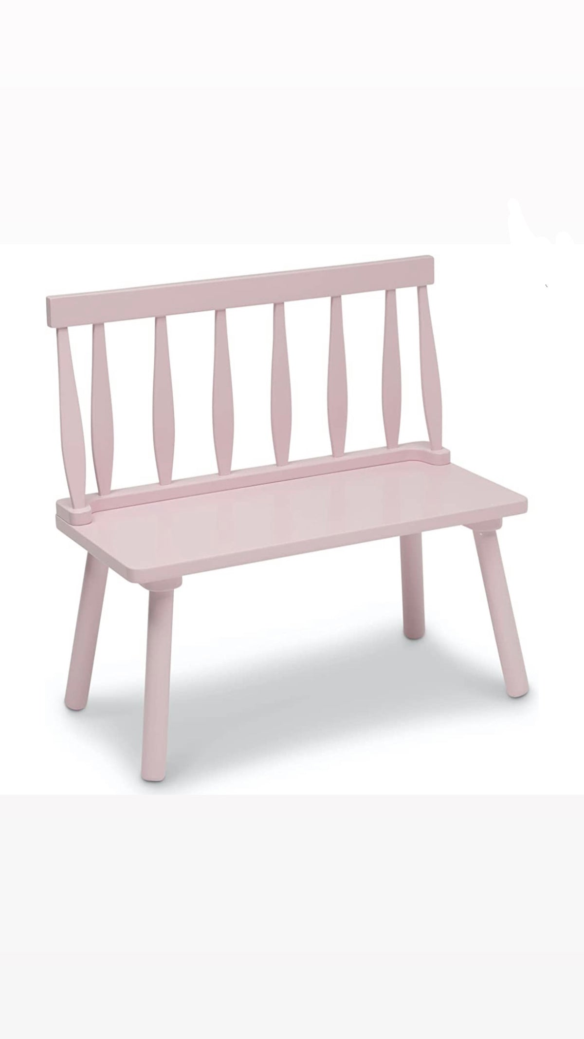 Kids Light Pink Wooden Bench