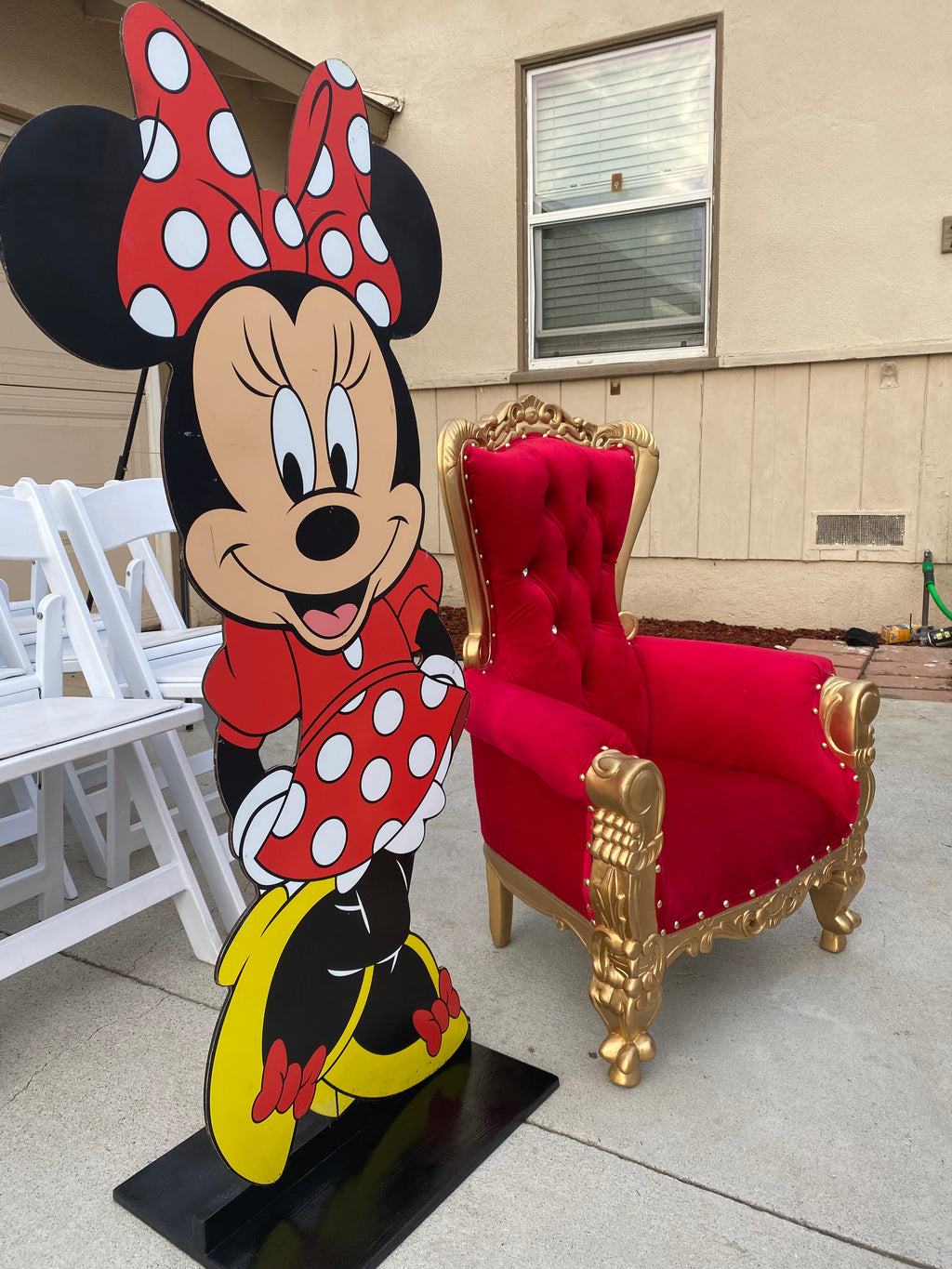 Kids Red/Gold Royal Throne Chair