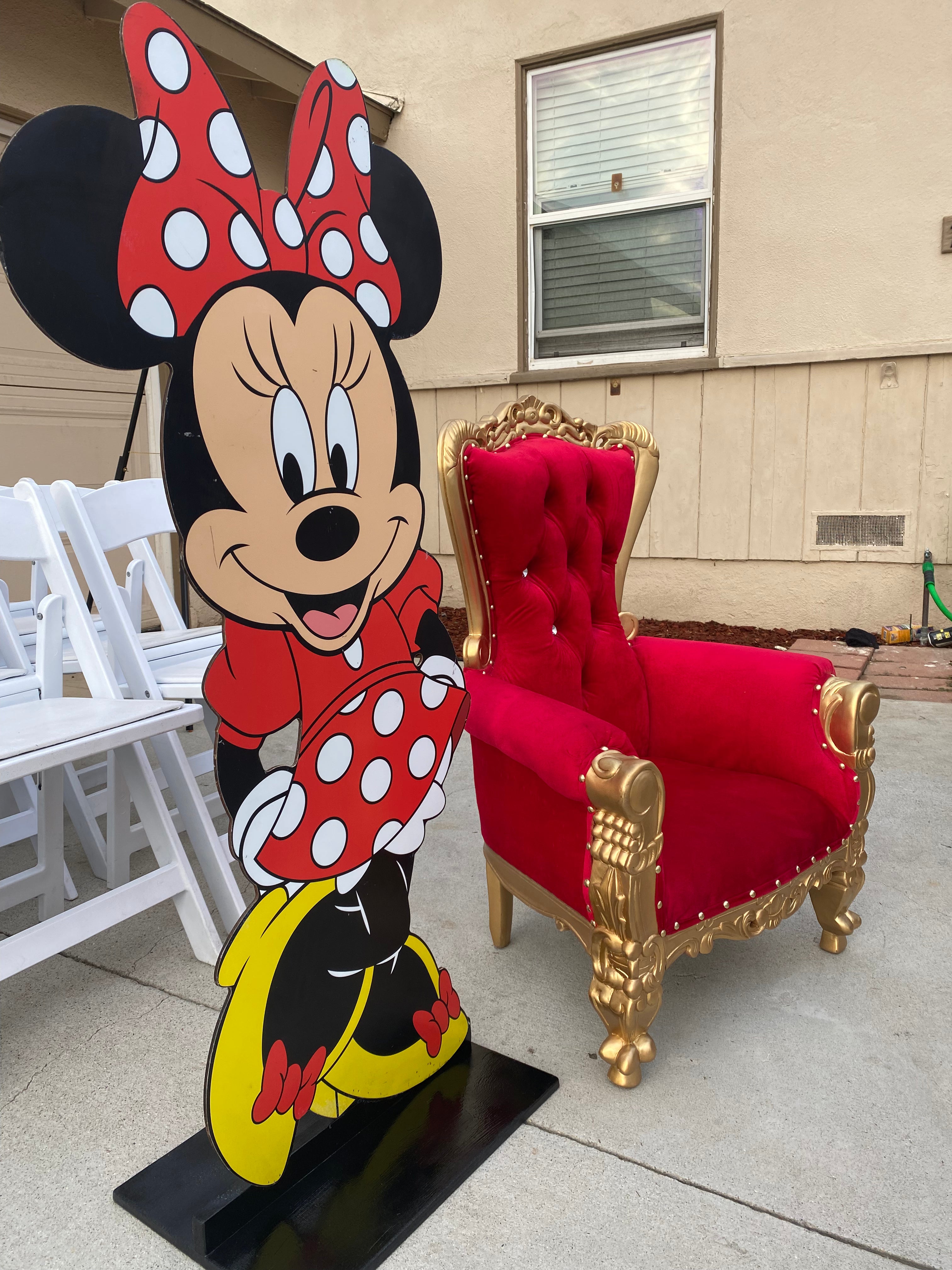 Kids Red/Gold Royal Throne Chair