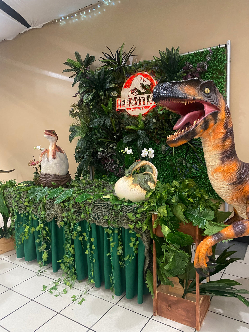 Orange Velociraptor Dinosaur