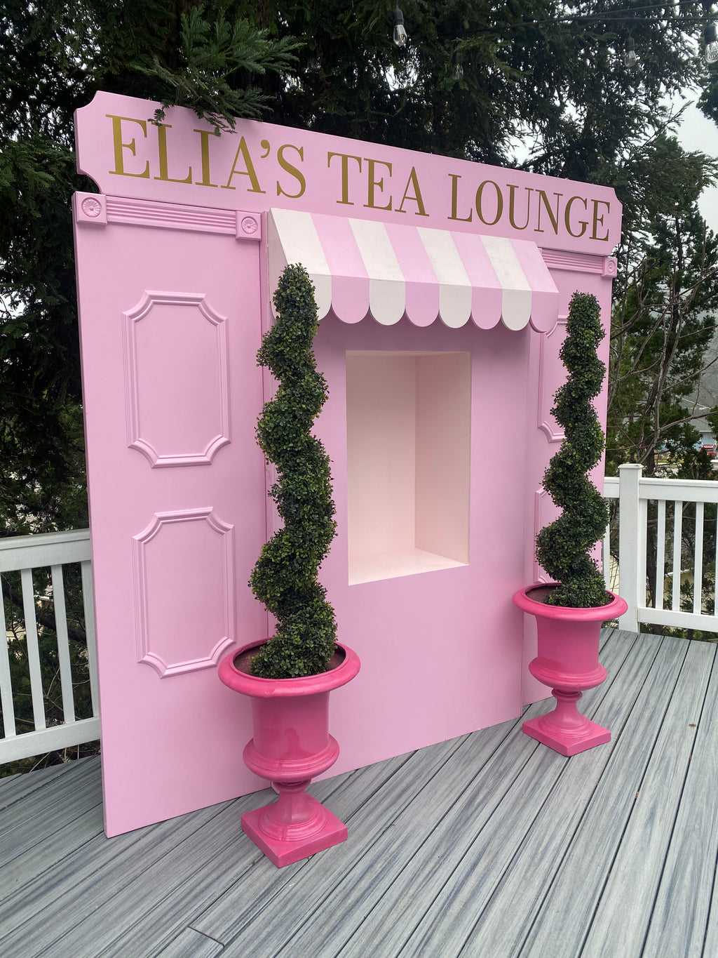 Light Pink Store Front With Custom Signage