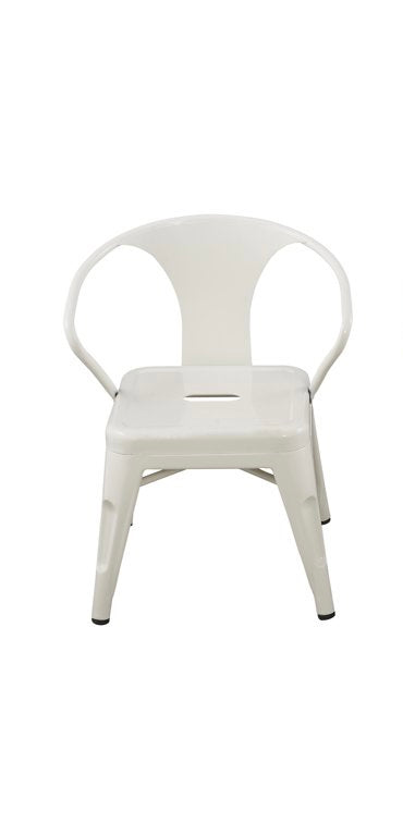 Kids White Metal Chair