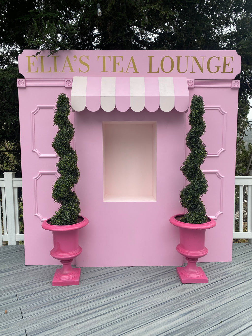 Light Pink Store Front With Custom Signage