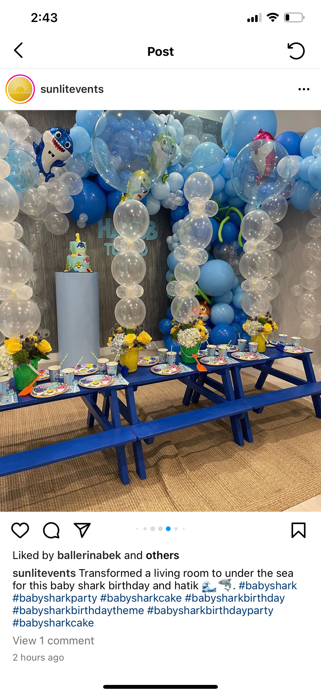 Kids Blue Picnic Table