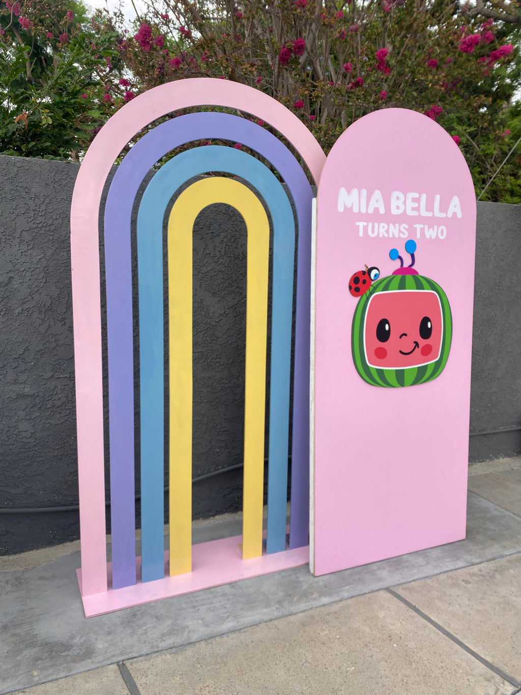 Pastel Rainbow Round Arch Backdrop