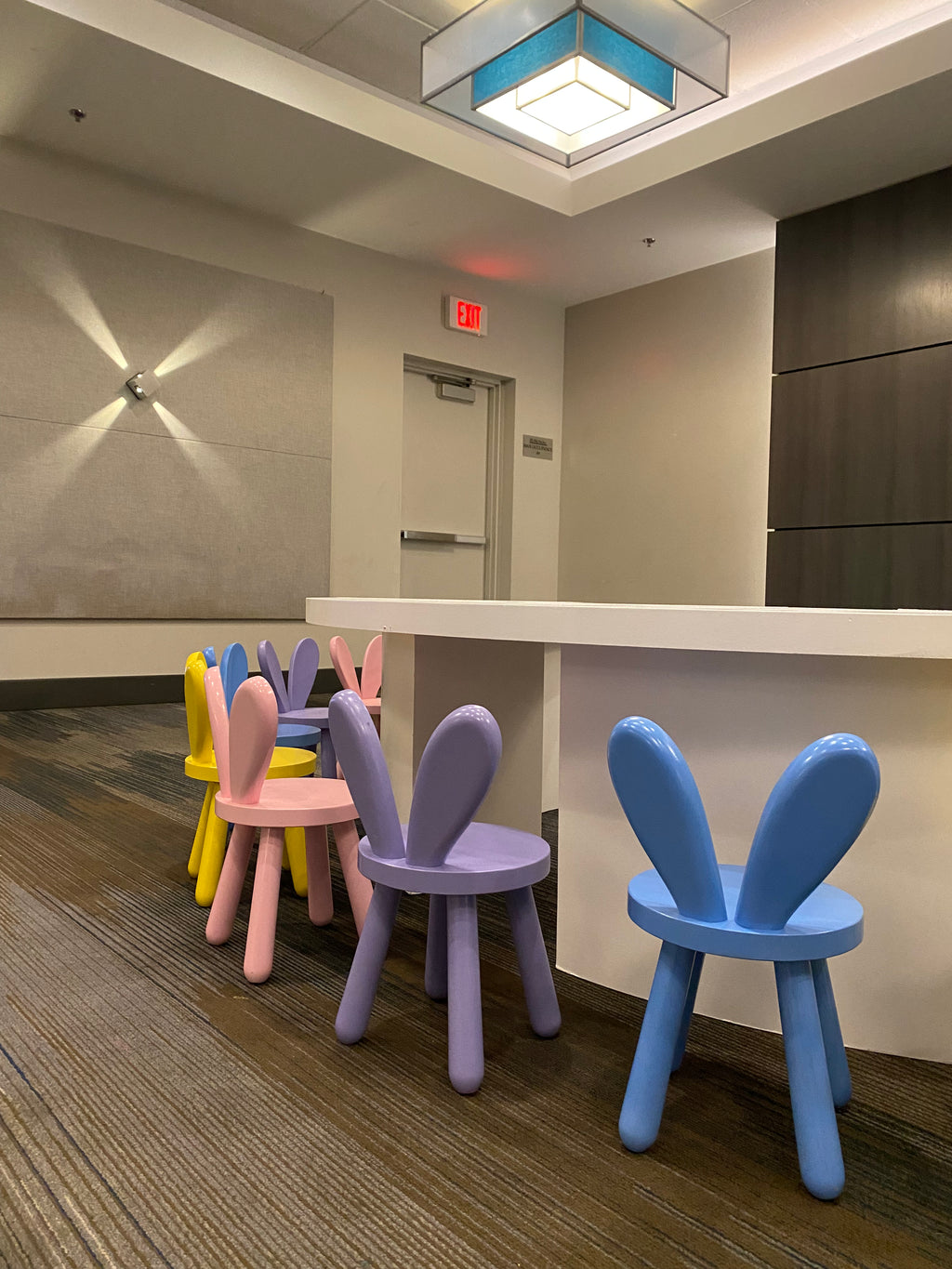 Kids Light Blue Bunny Chair