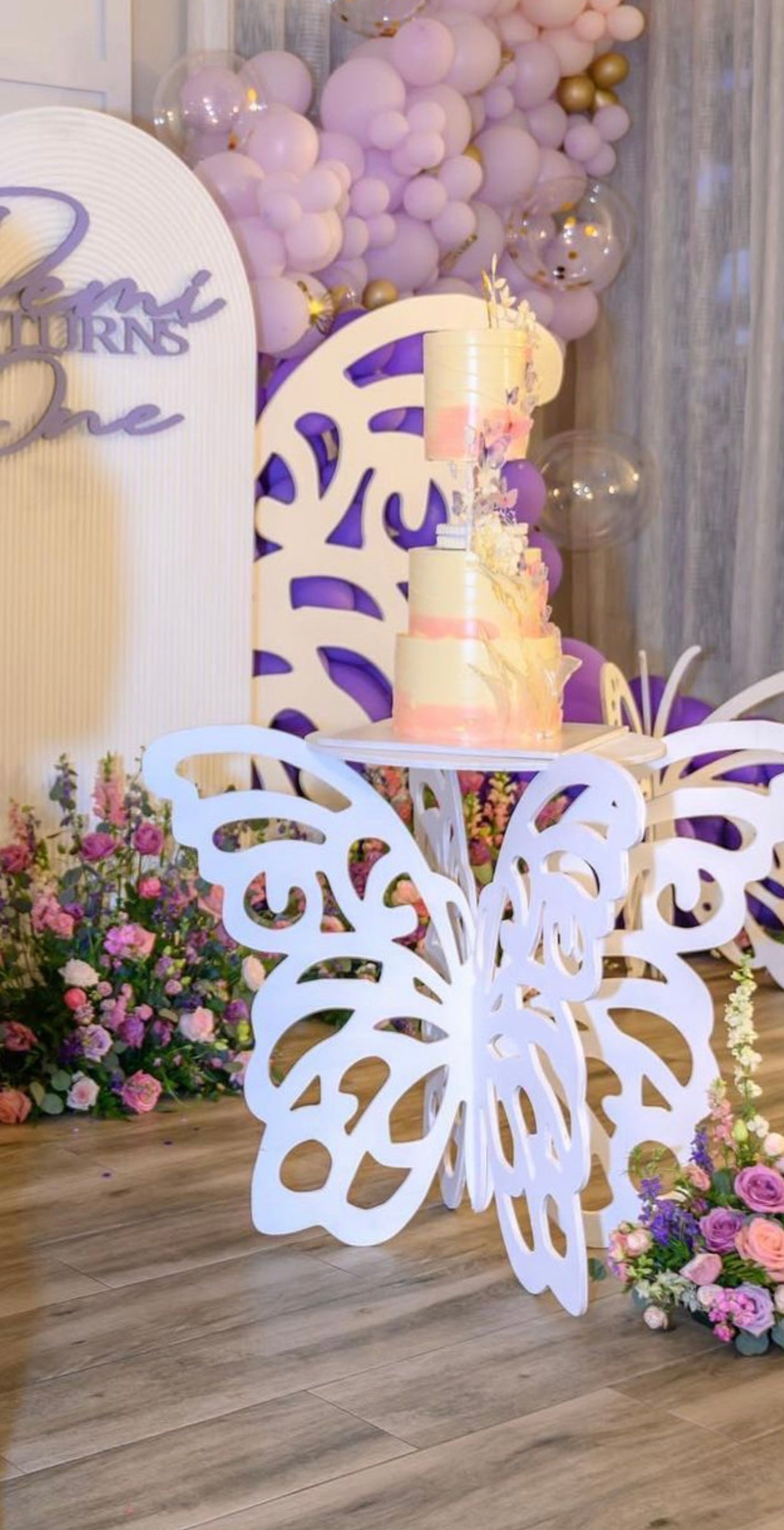 White Butterfly Table