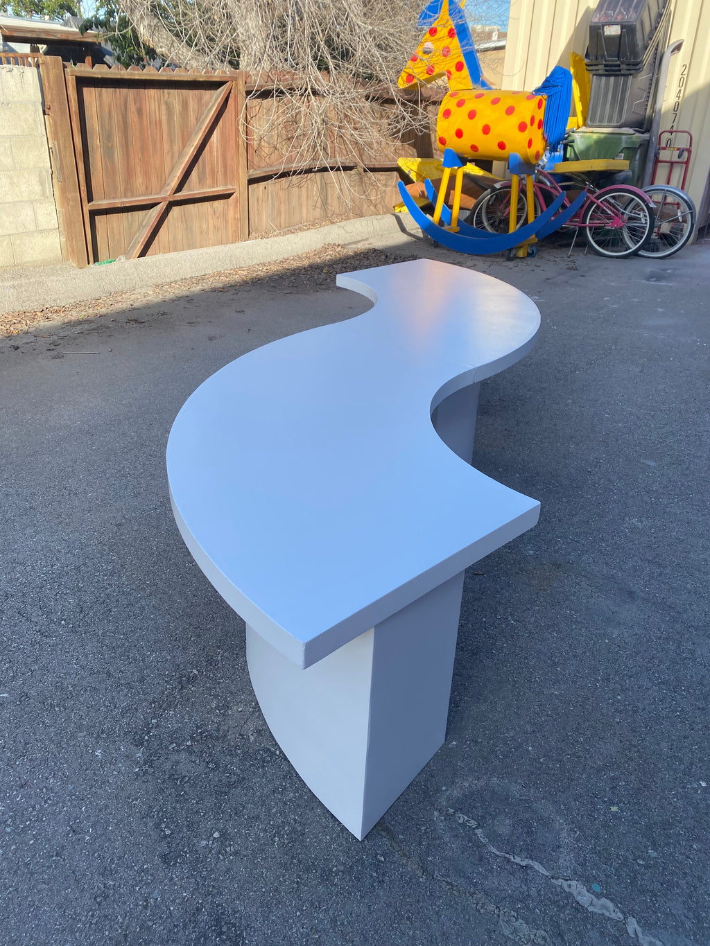 Kids White Serpentine Table