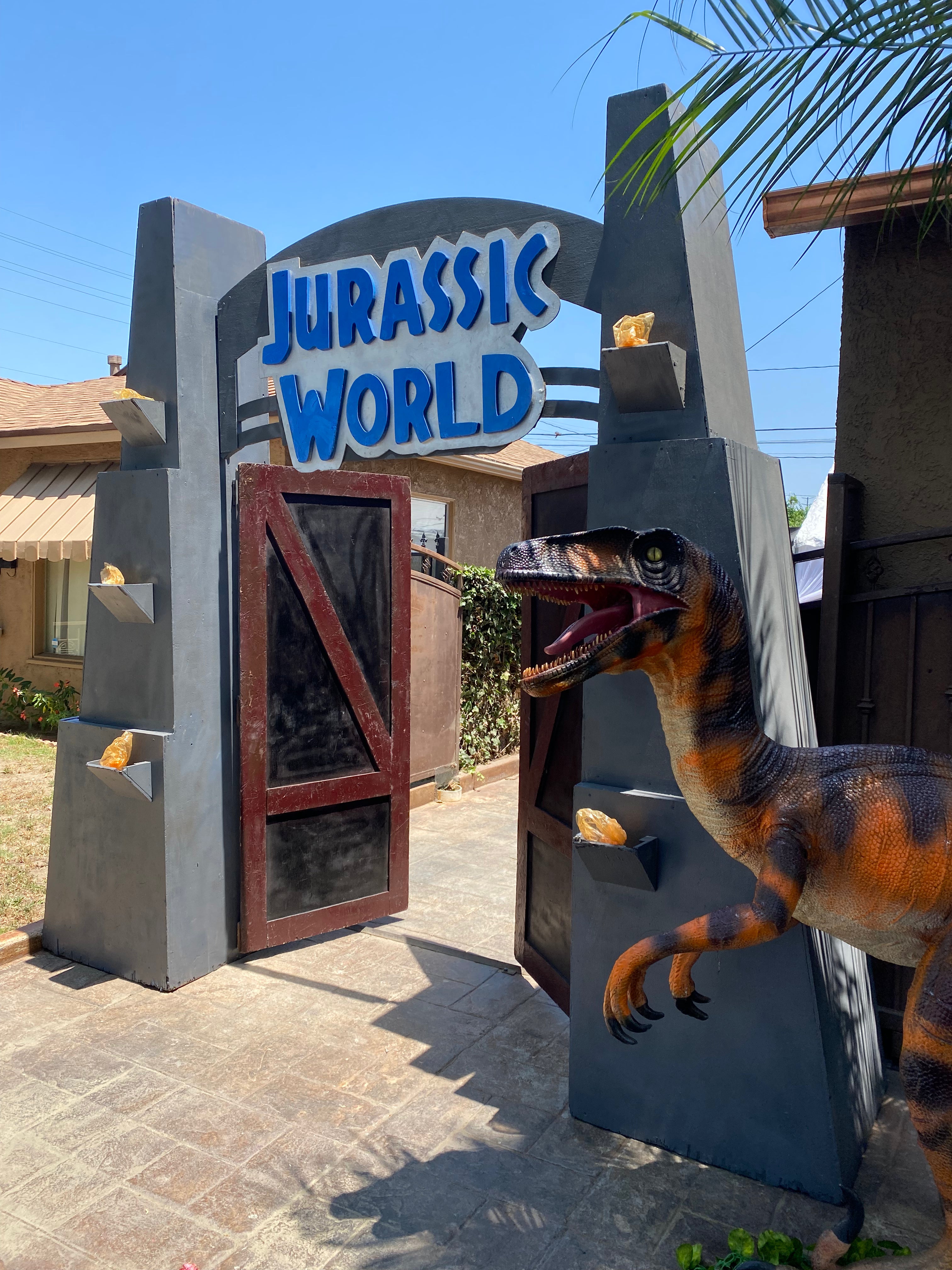 Orange Velociraptor Dinosaur