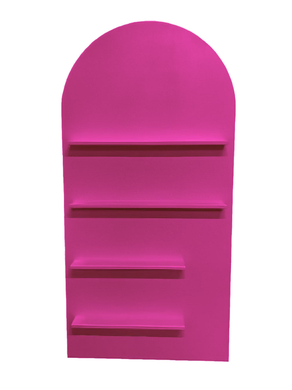 Hot Pink Arch Shelf Display Wall