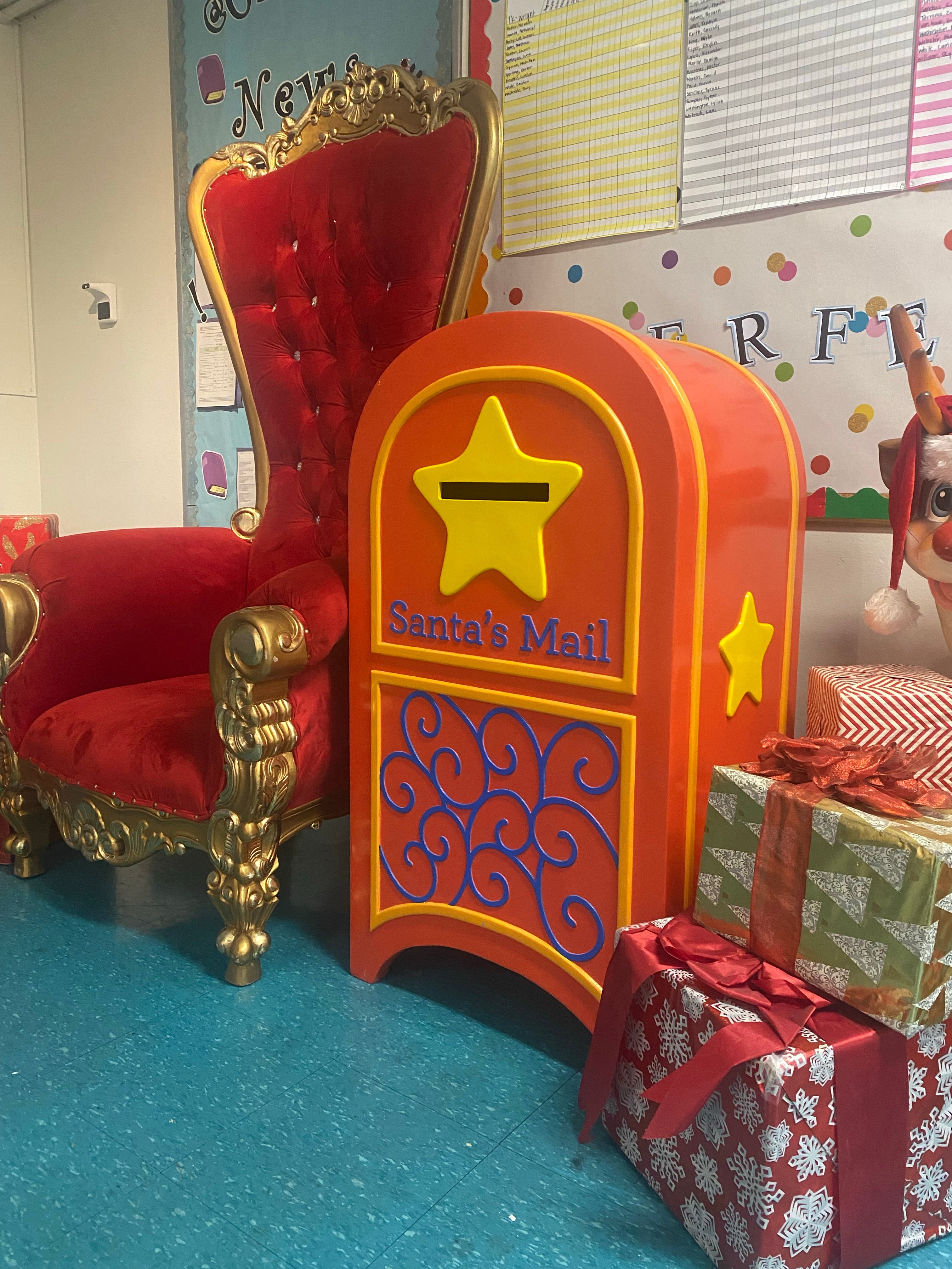 Adult Red/Gold Royal Throne Chair