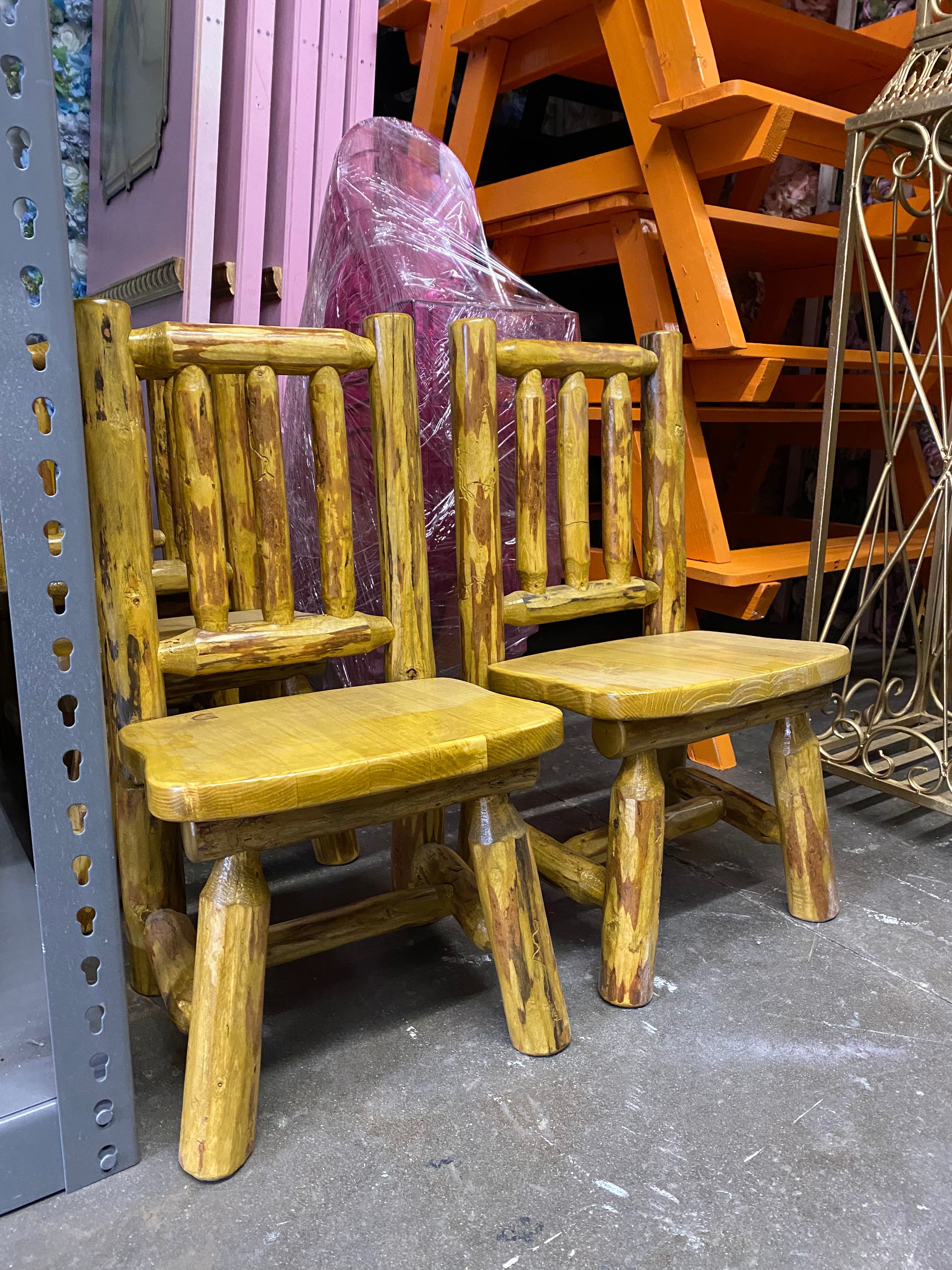 Kids Brown Wood Sticks Chair