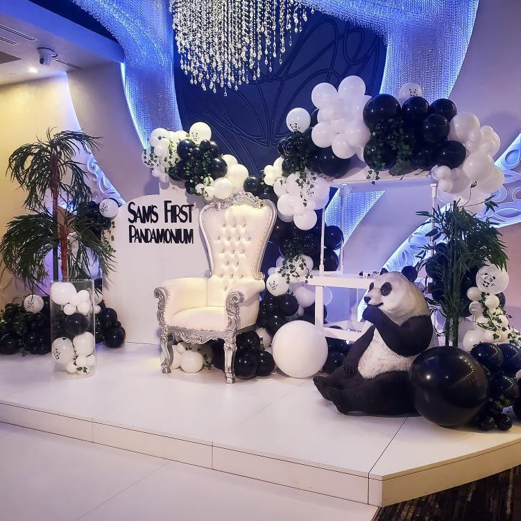 Adult White/Silver Royal Throne Chair