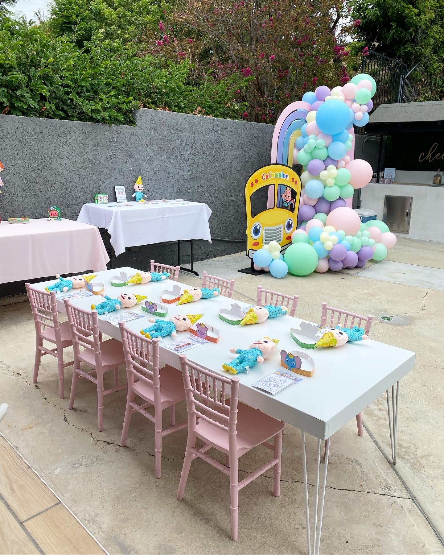 Kids Modern White Table With White Metal Legs