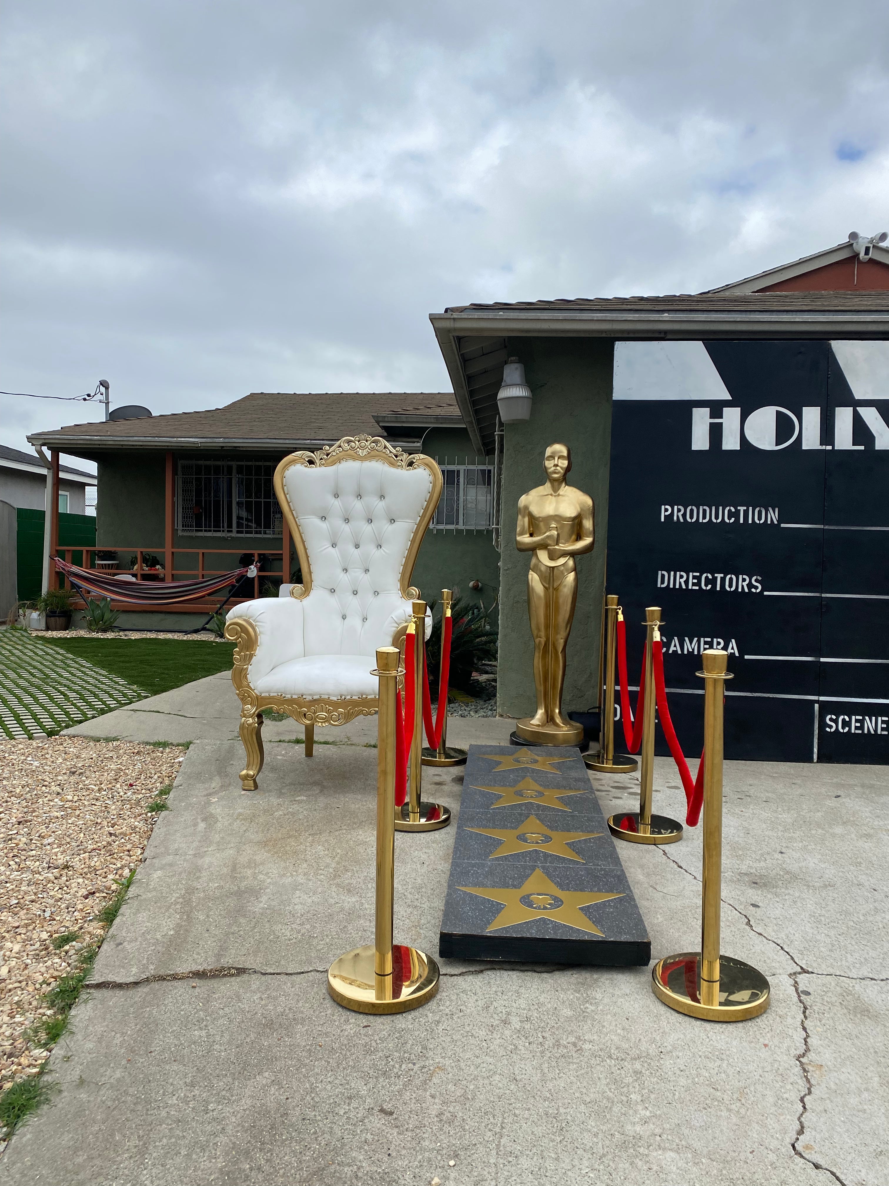 Adult Gold & White Royal Chair