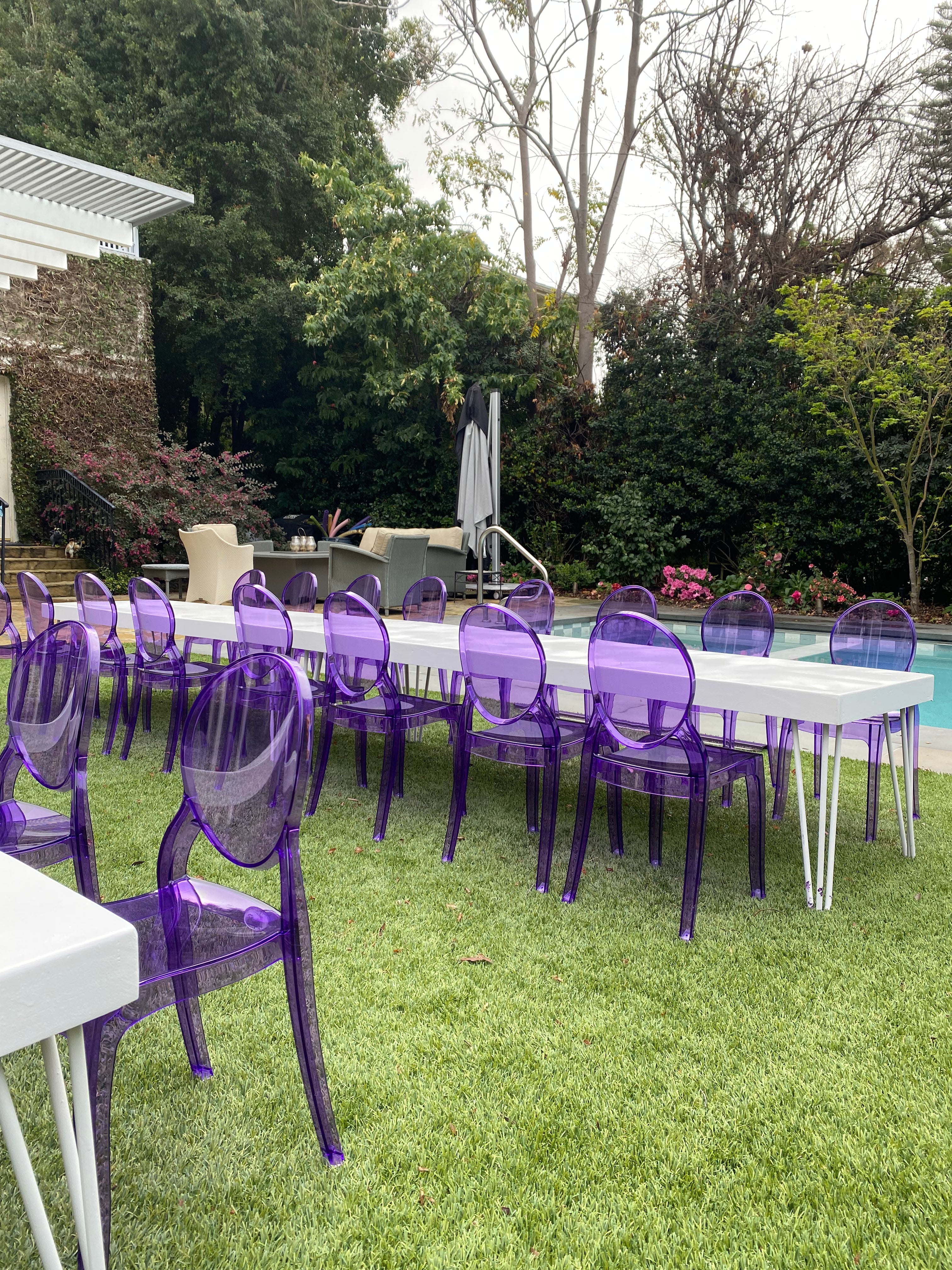 Kids Purple Armless Ghost Chair