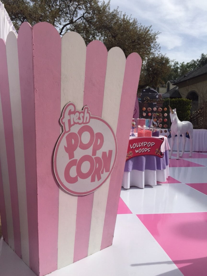 Giant Light Pink Popcorn Box