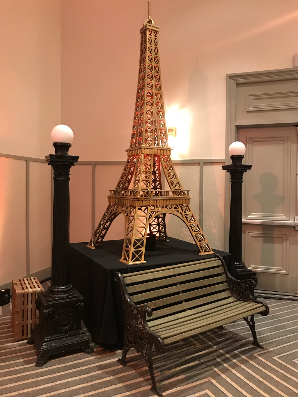 Large Gold Paris Eiffel Tower