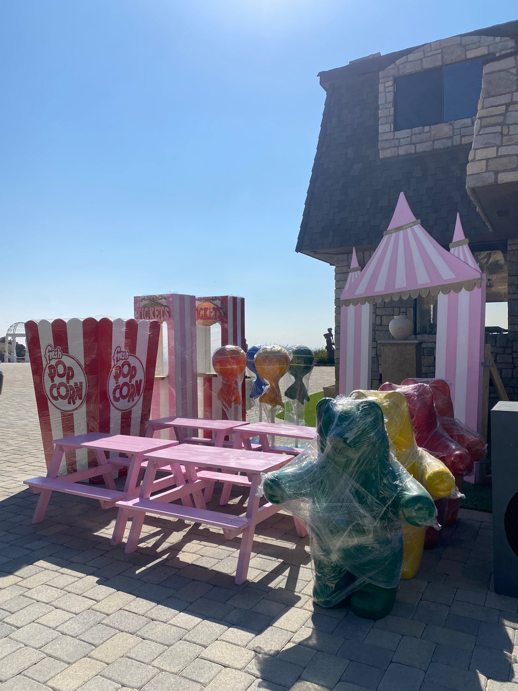 Light Pink Circus / Carnival Tent Backdrop