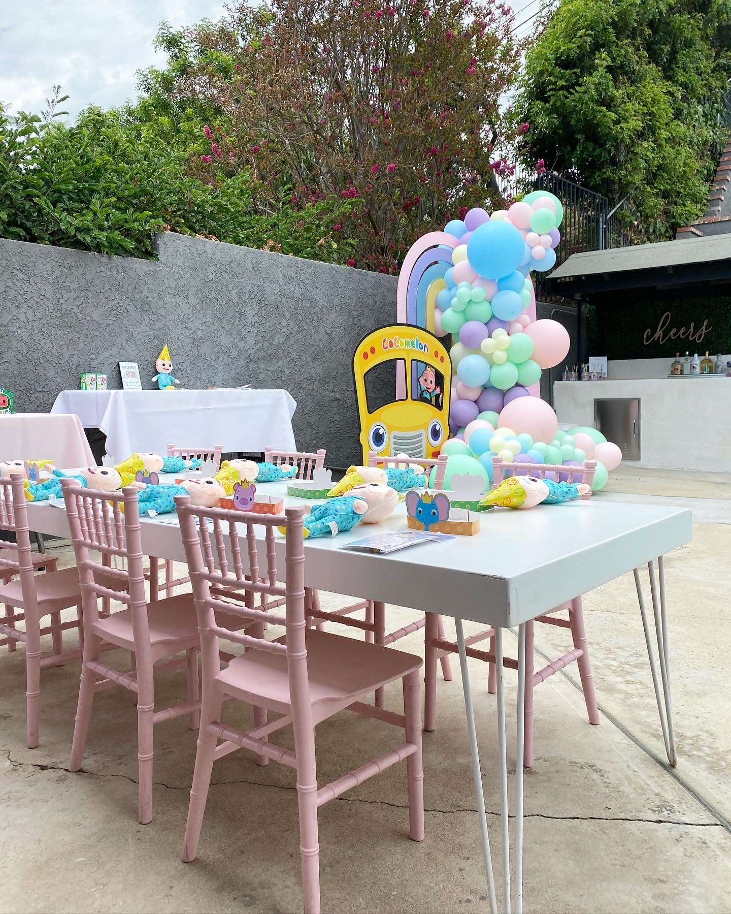 Kids Modern White Table With White Metal Legs