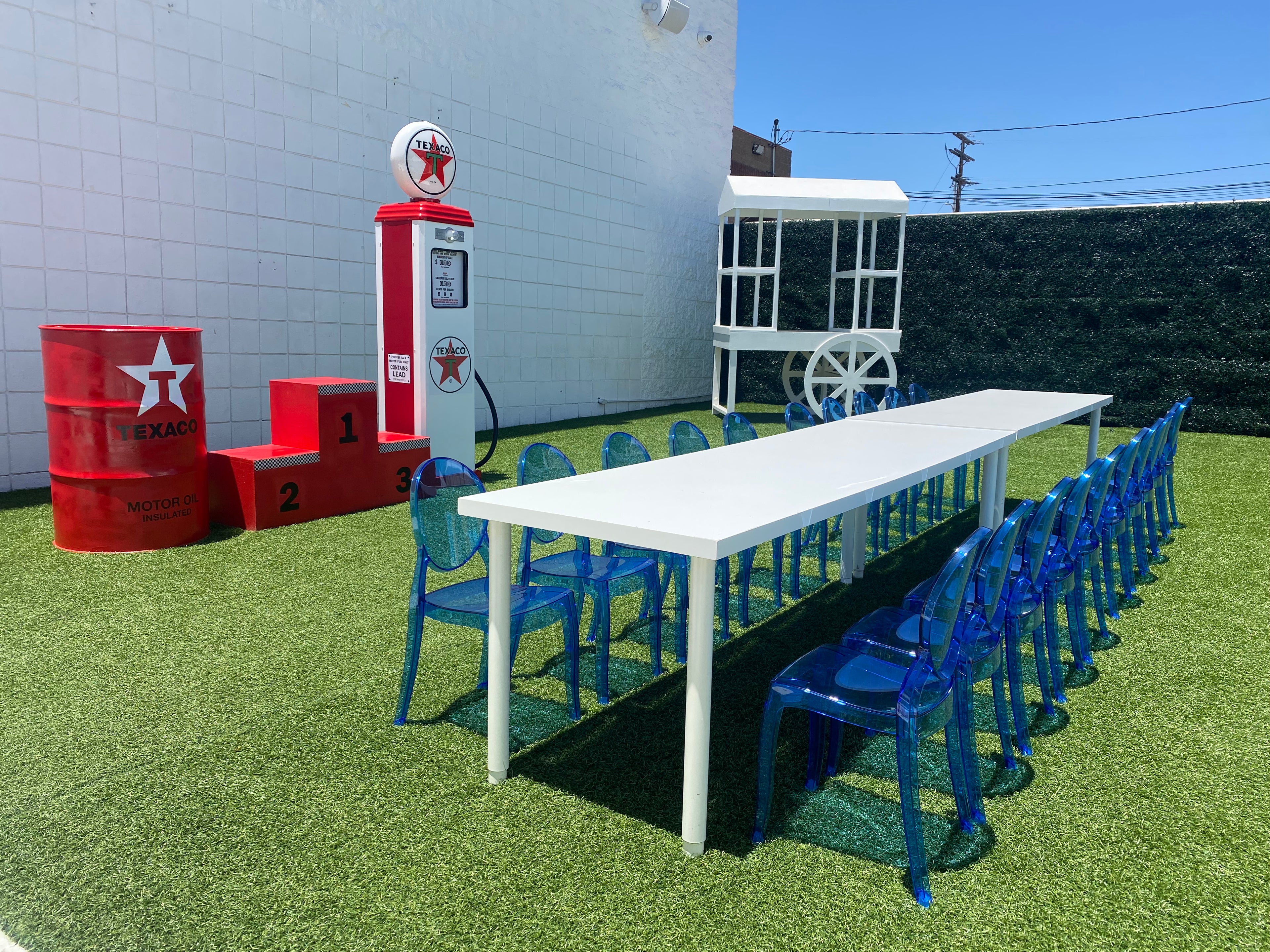 White Texaco Gas Pump