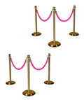 Gold Stanchions w/ Hot Pink Ropes