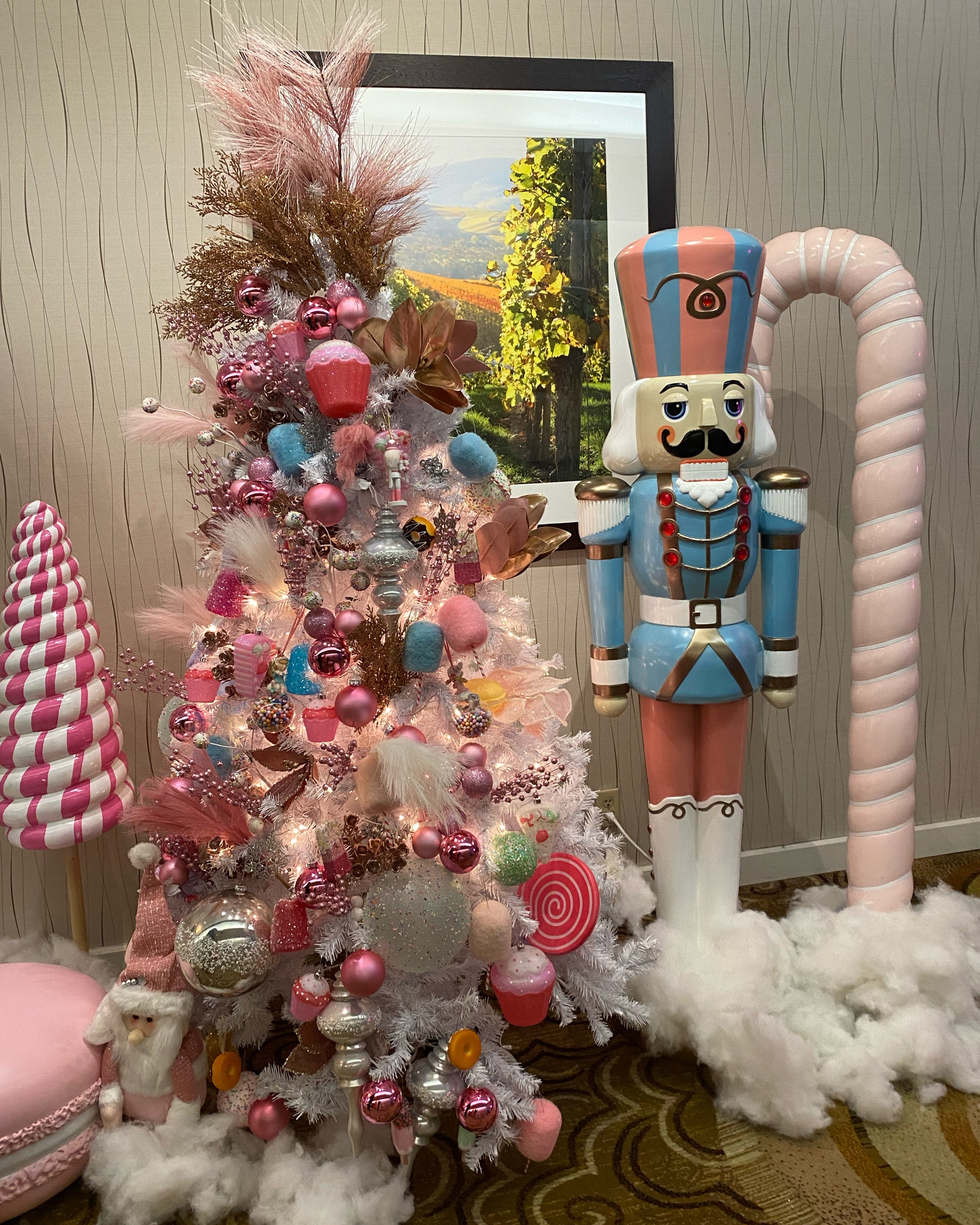 Pink & White Twister Cone Lollipop