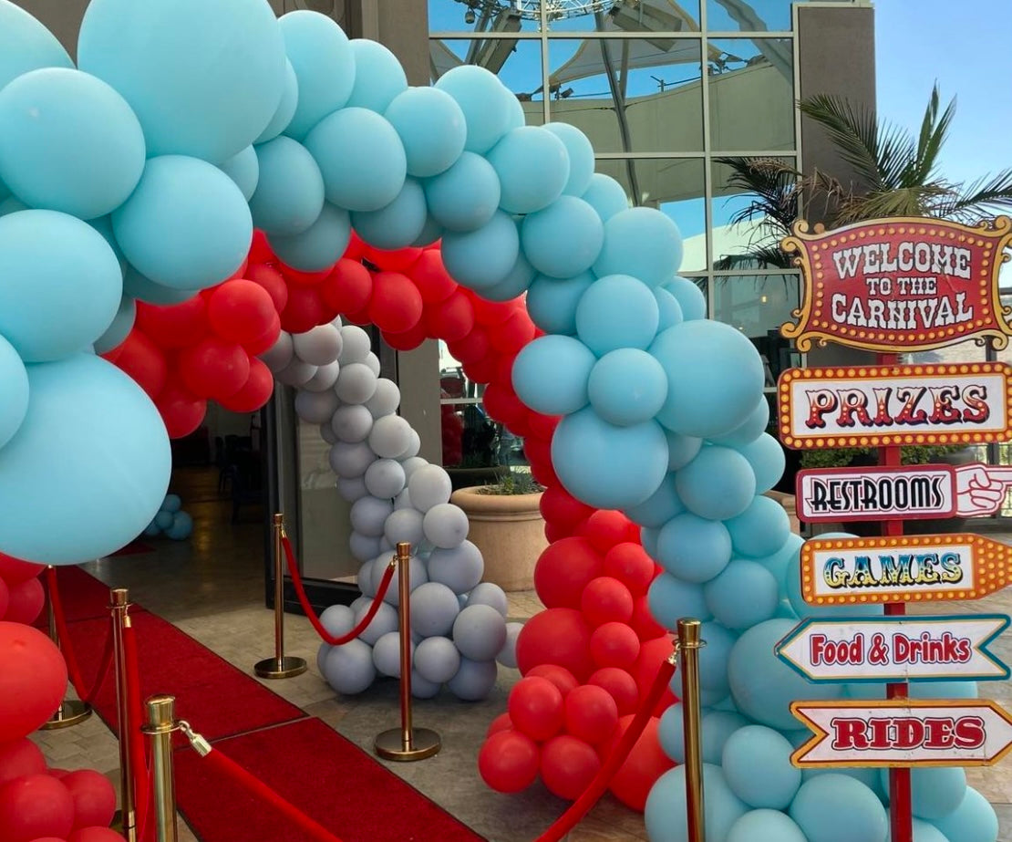 Red Carnival Welcome Sign