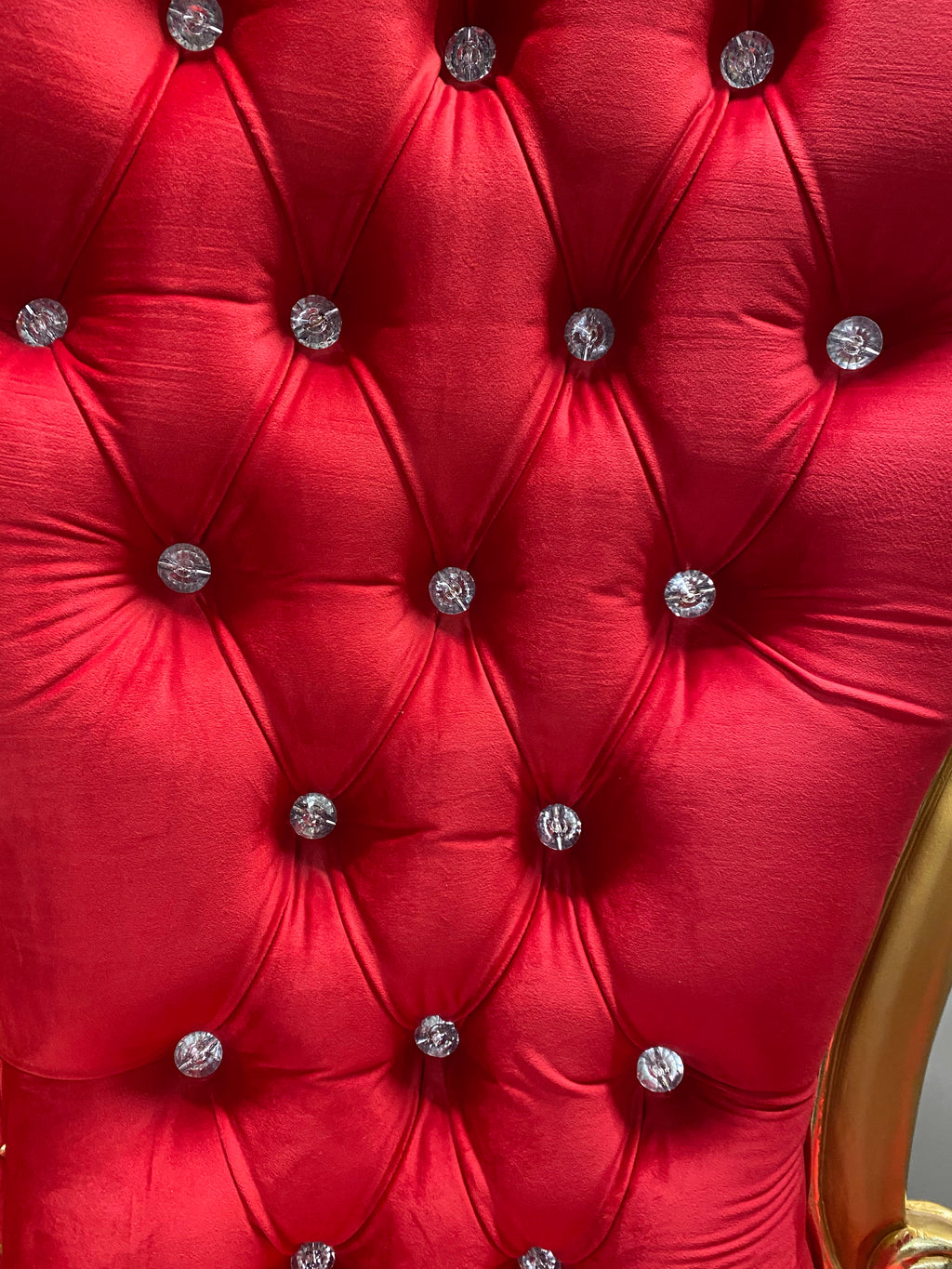 Adult Red/Gold Royal Throne Chair