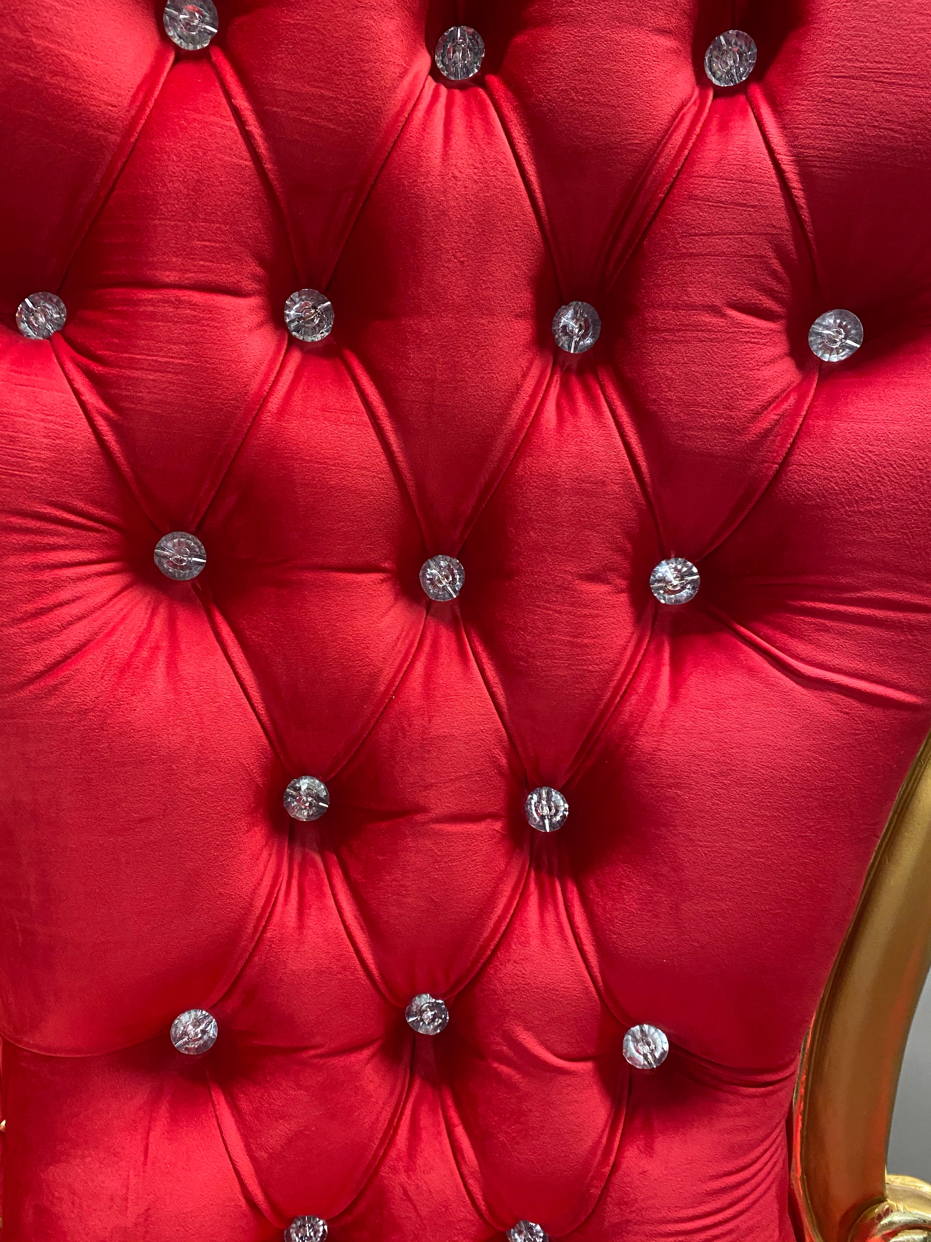 Adult Red/Gold Royal Throne Chair