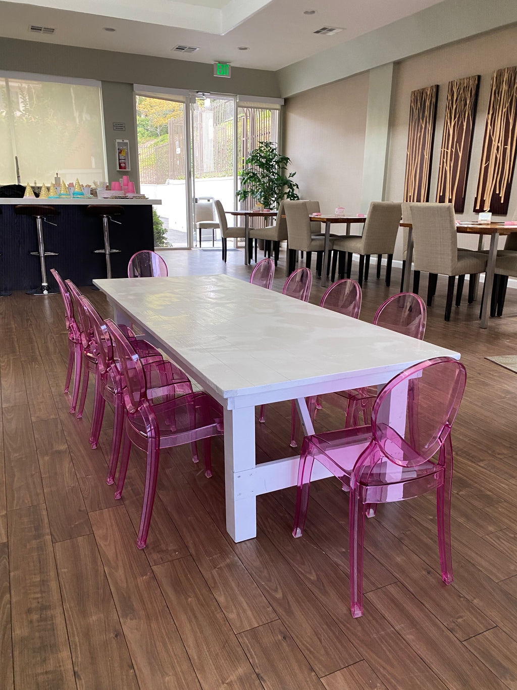 Kids White Farm Table
