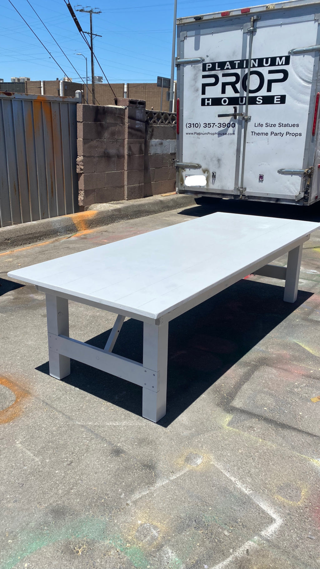 Kids White Farm Table