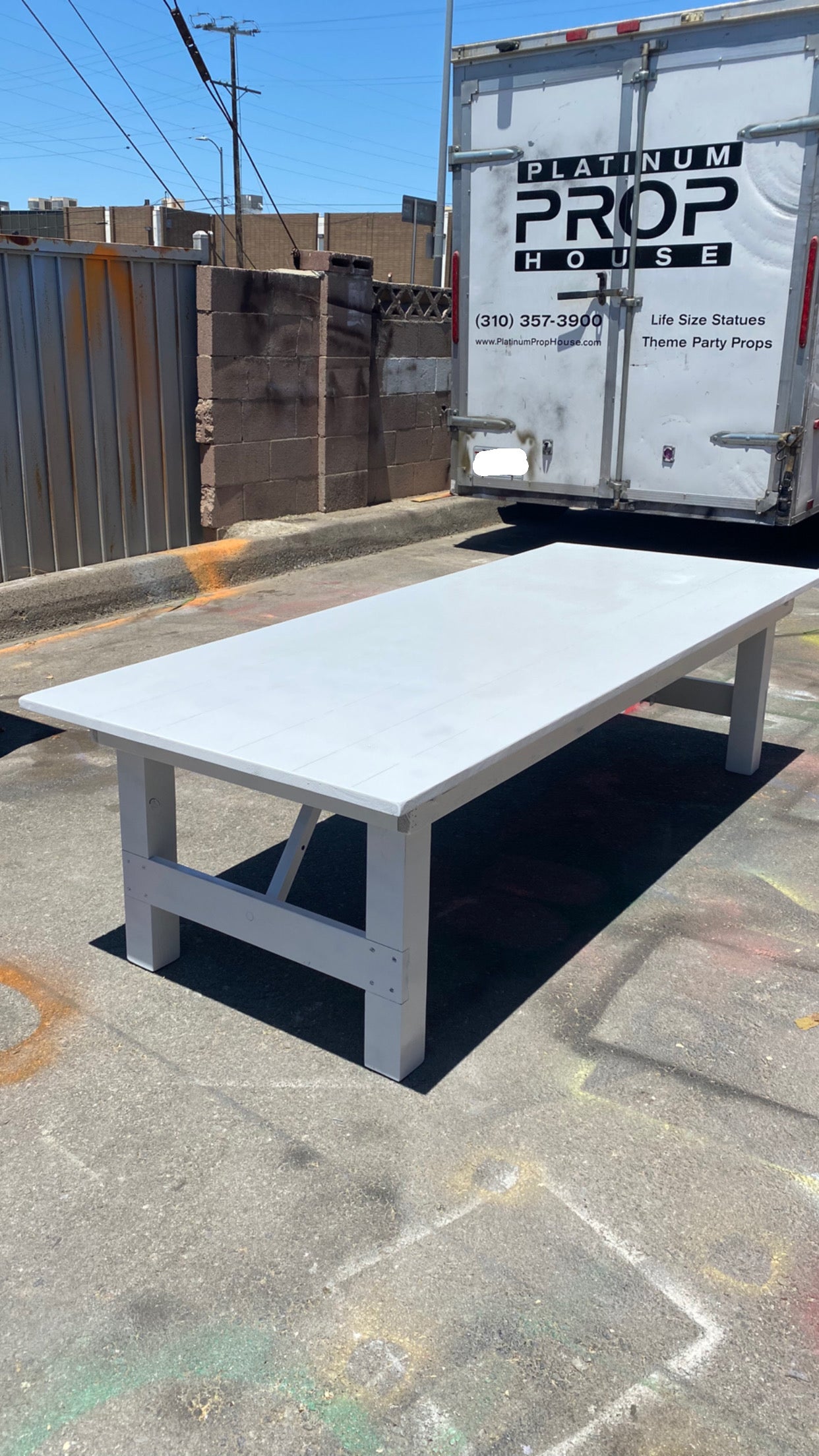 Kids White Farm Table