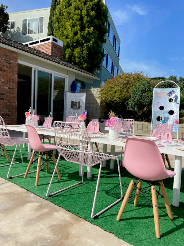 Kids Light Pink Wire Chair