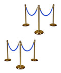 Gold Stanchions w/ Royal Blue Ropes