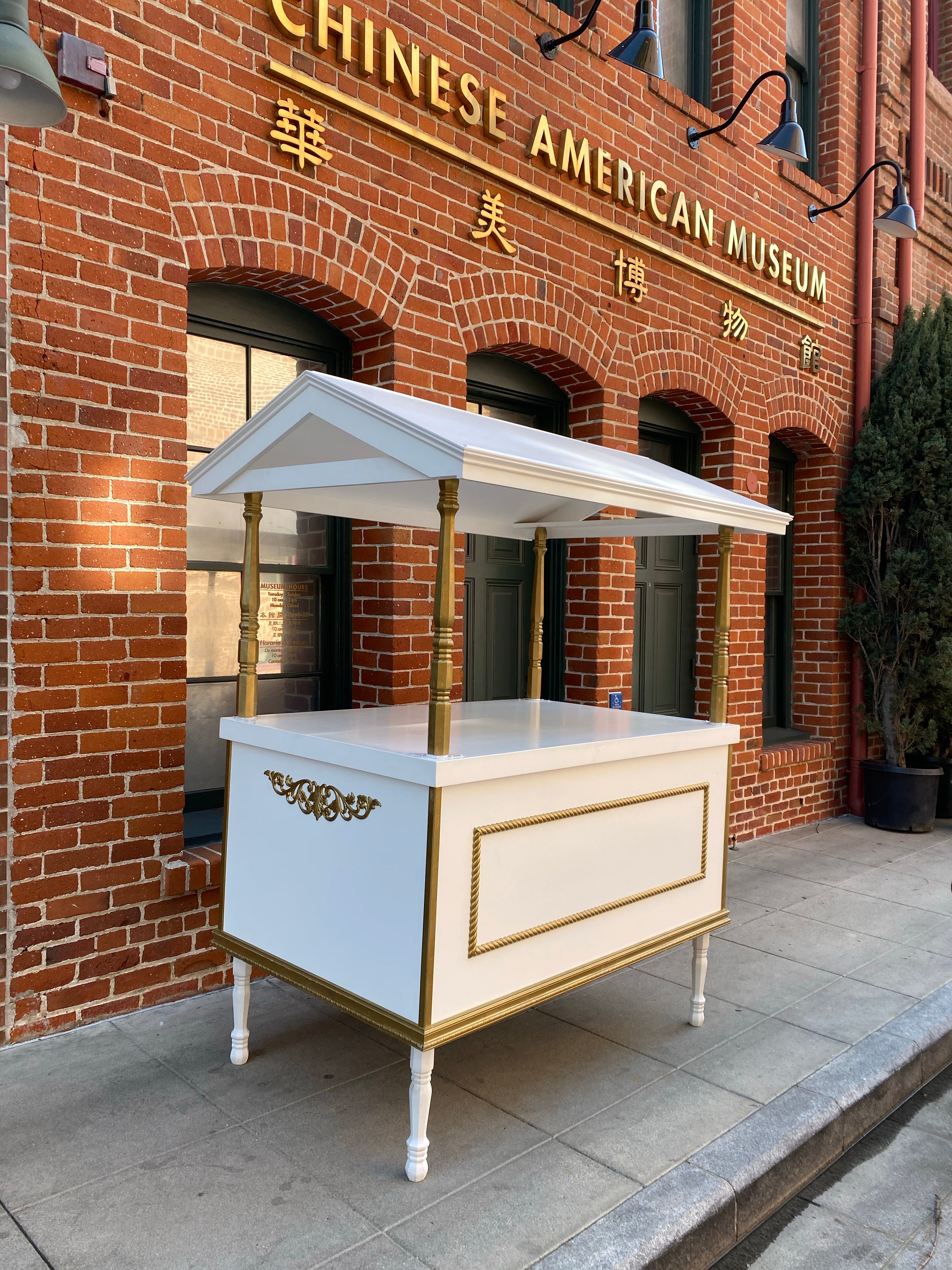 White & Gold Dessert Cart