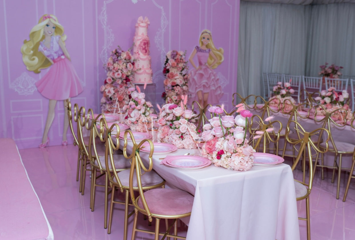 Kids Light Pink Metal Bow Chair