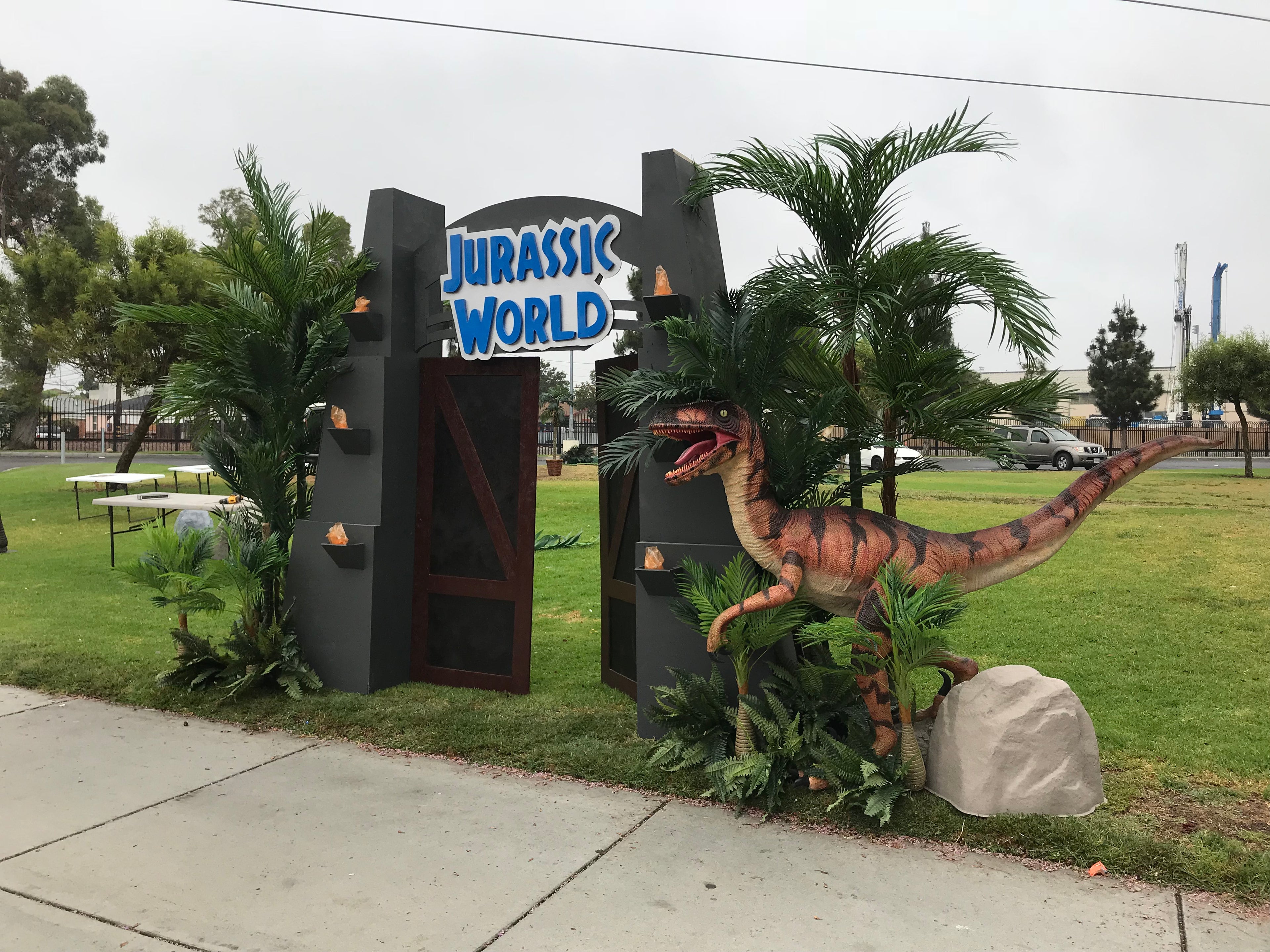 Orange Velociraptor Dinosaur