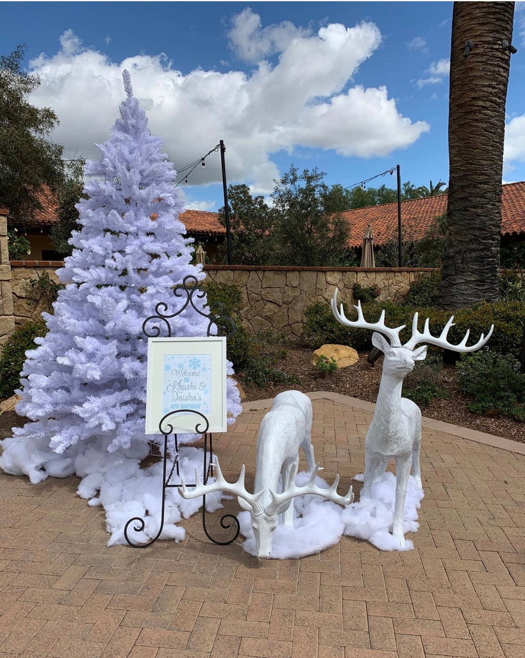 White Reindeer Couple