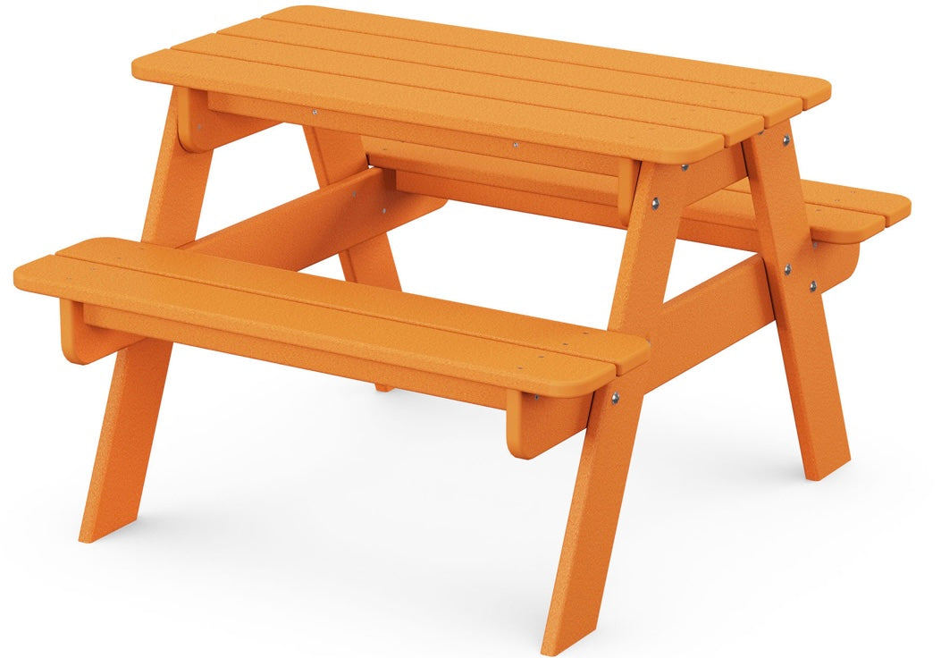 Kids Orange Picnic Table