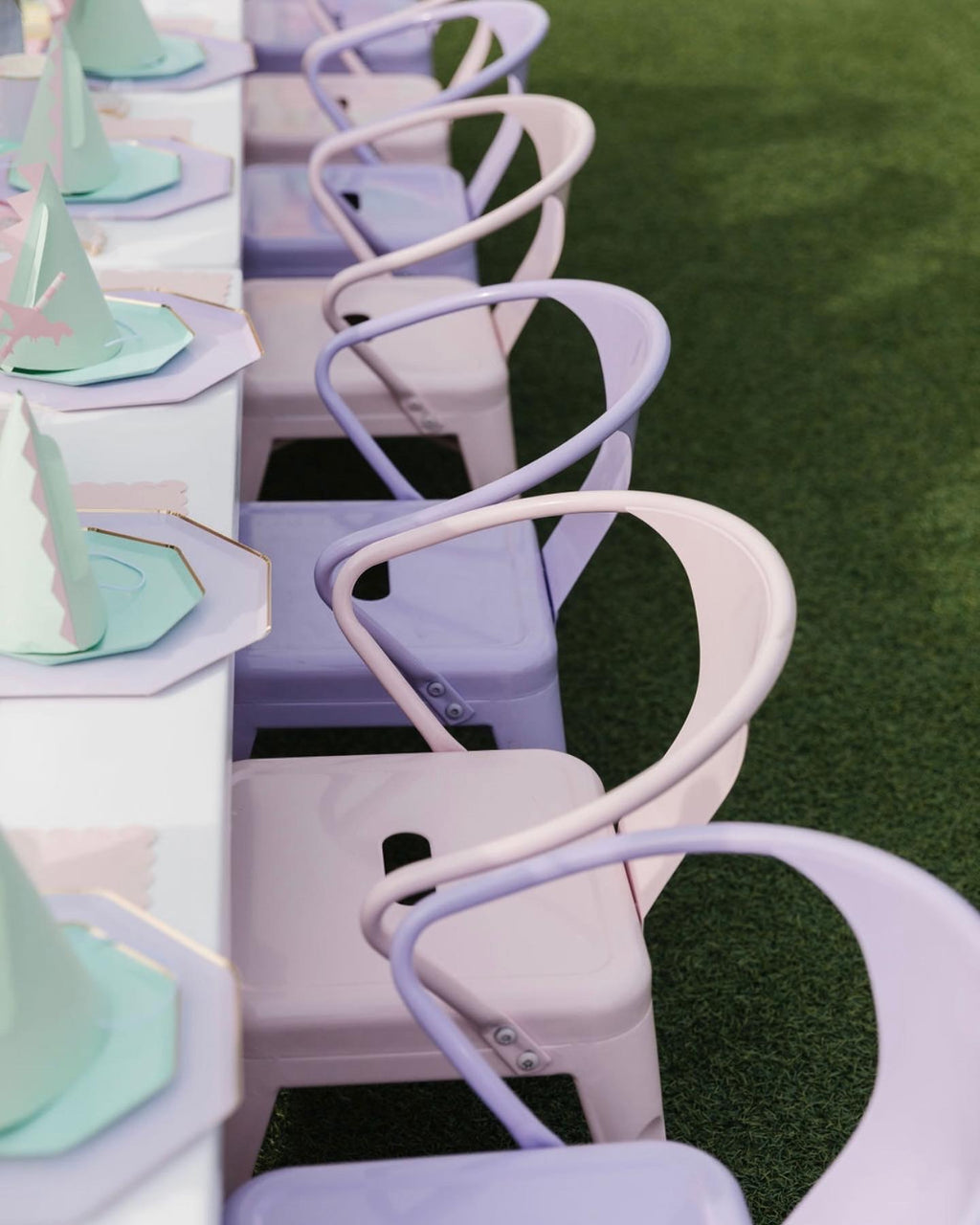 Kids Lavender Metal Chair